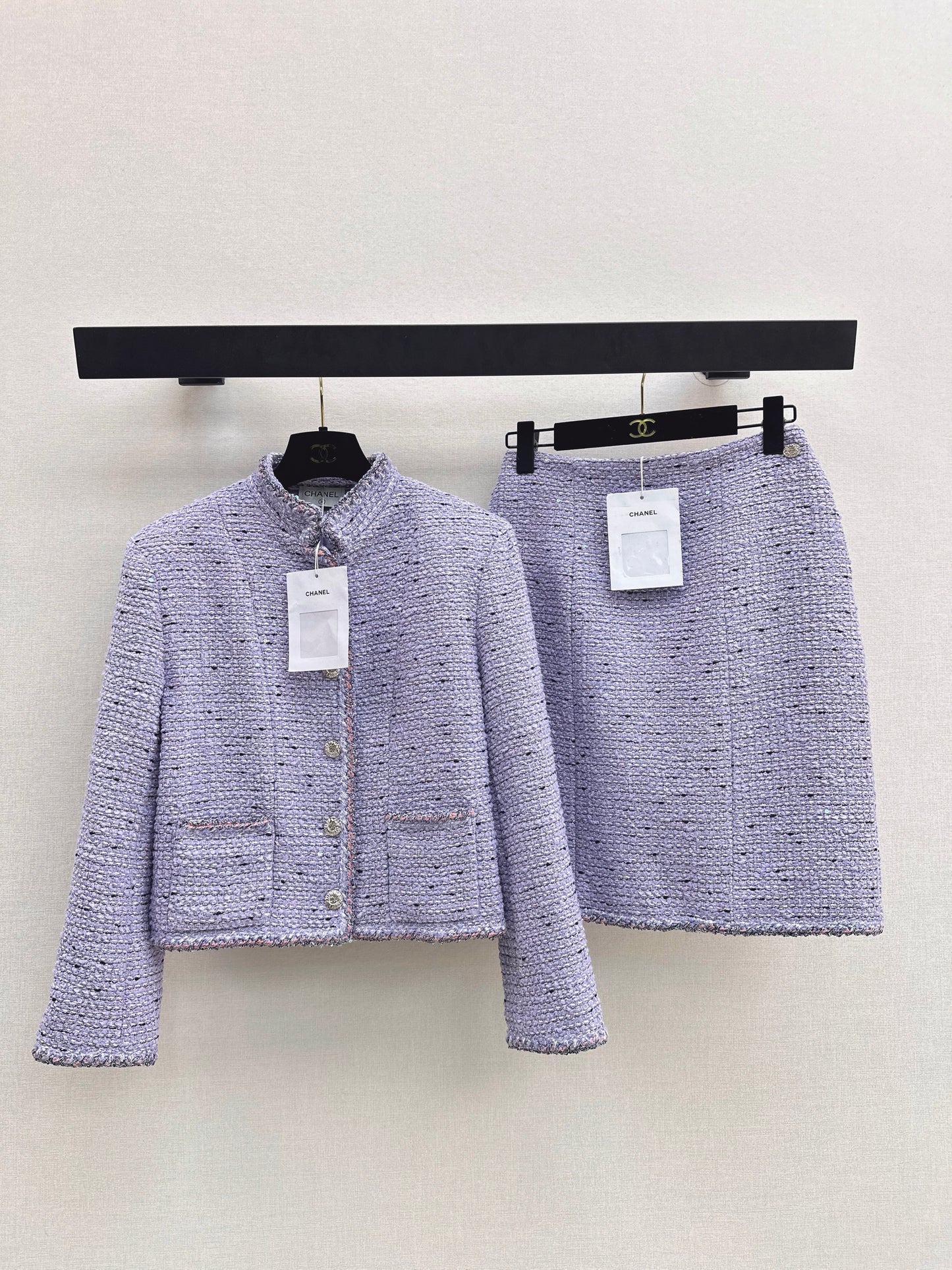 Stand Collar Cropped Knit Jacket