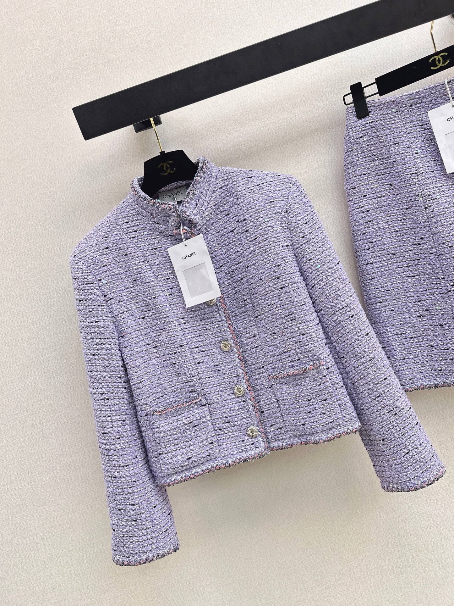 Stand Collar Cropped Knit Jacket