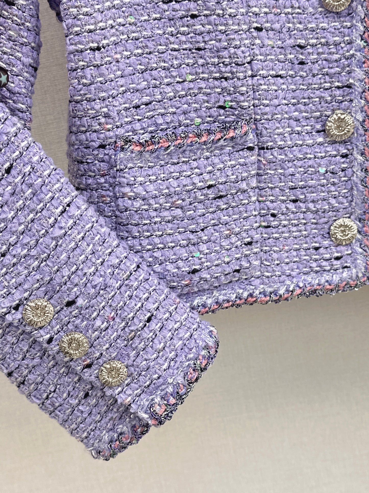 Stand Collar Cropped Knit Jacket