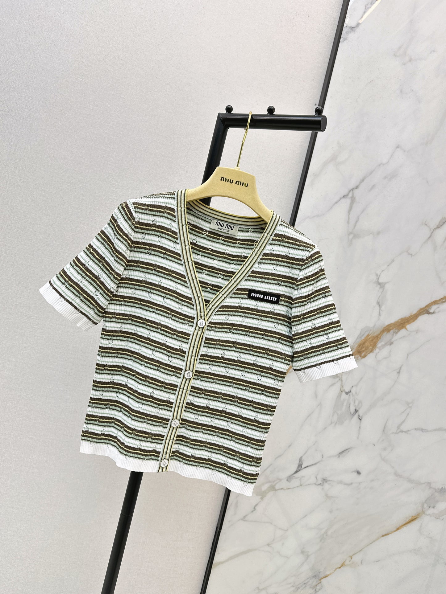 Striped Knit T-Shirt