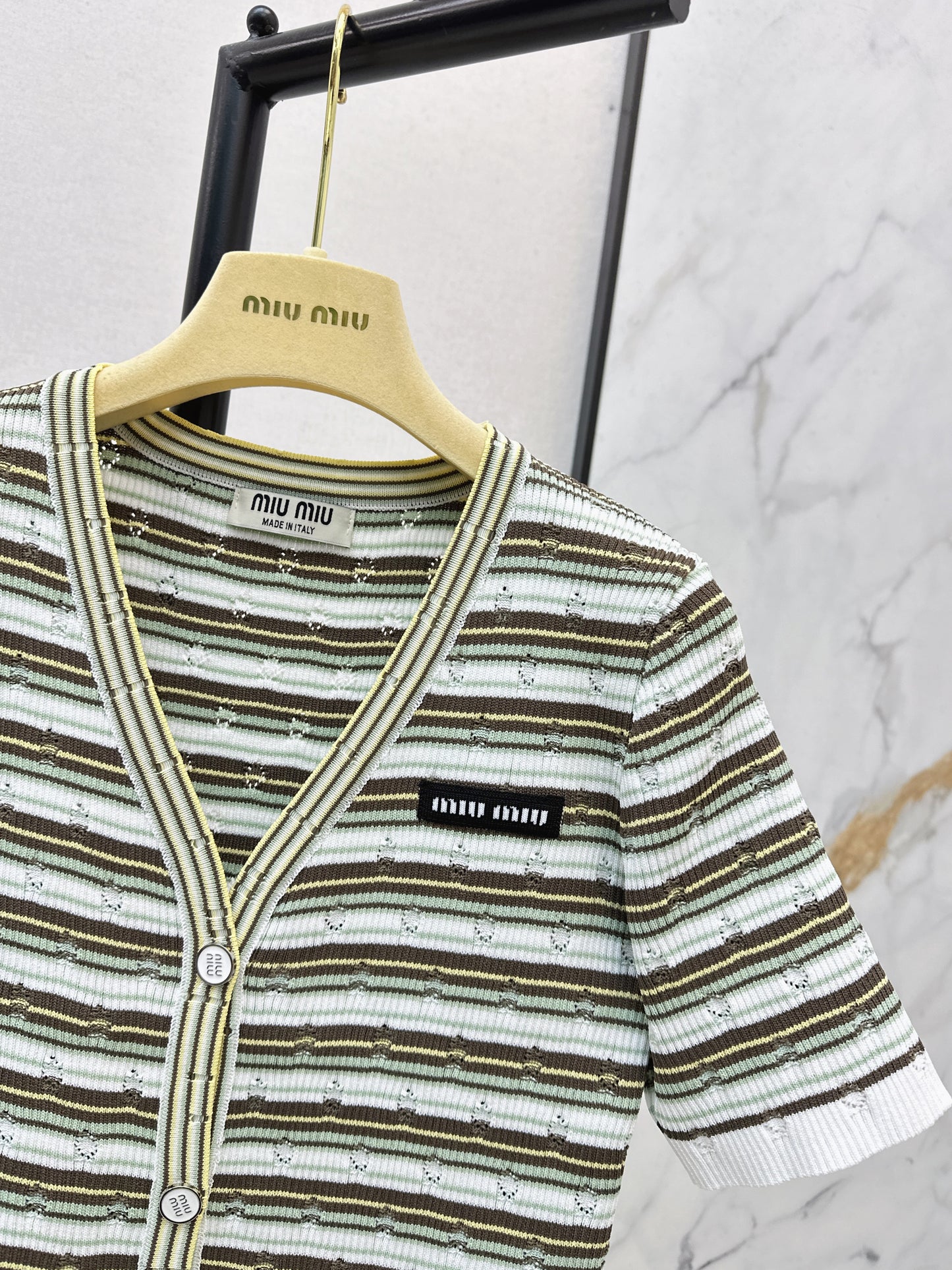 Striped Knit T-Shirt