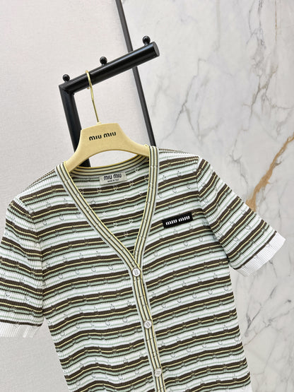 Striped Knit T-Shirt