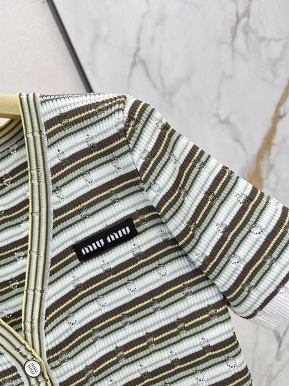 Striped Knit T-Shirt