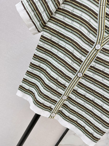 Striped Knit T-Shirt