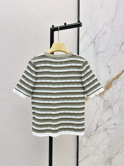 Striped Knit T-Shirt