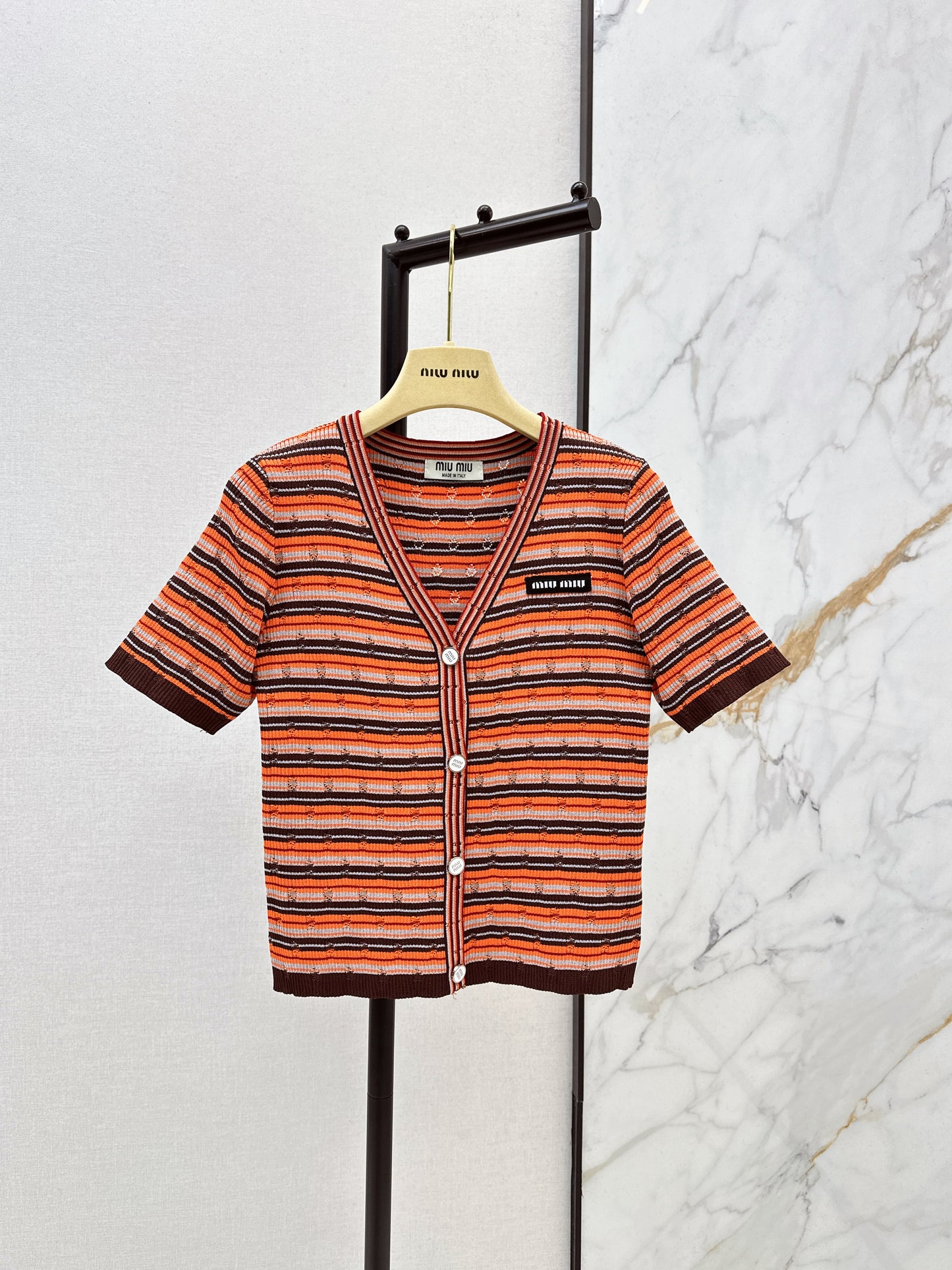 Striped Knit T-Shirt