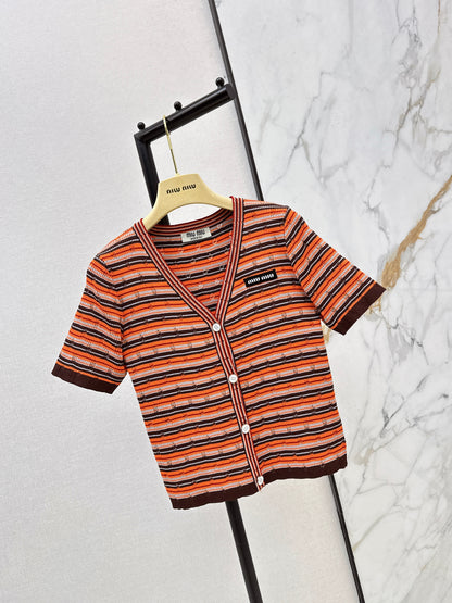 Striped Knit T-Shirt