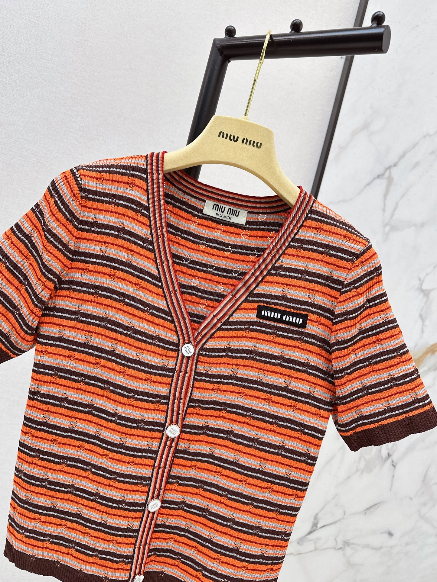 Striped Knit T-Shirt