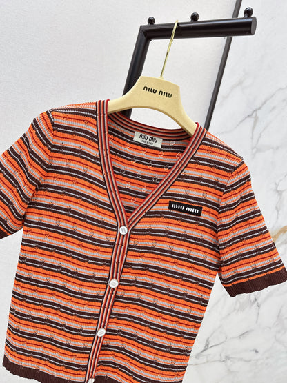 Striped Knit T-Shirt