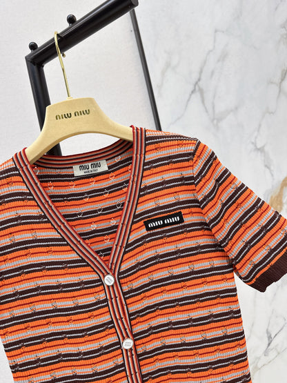 Striped Knit T-Shirt