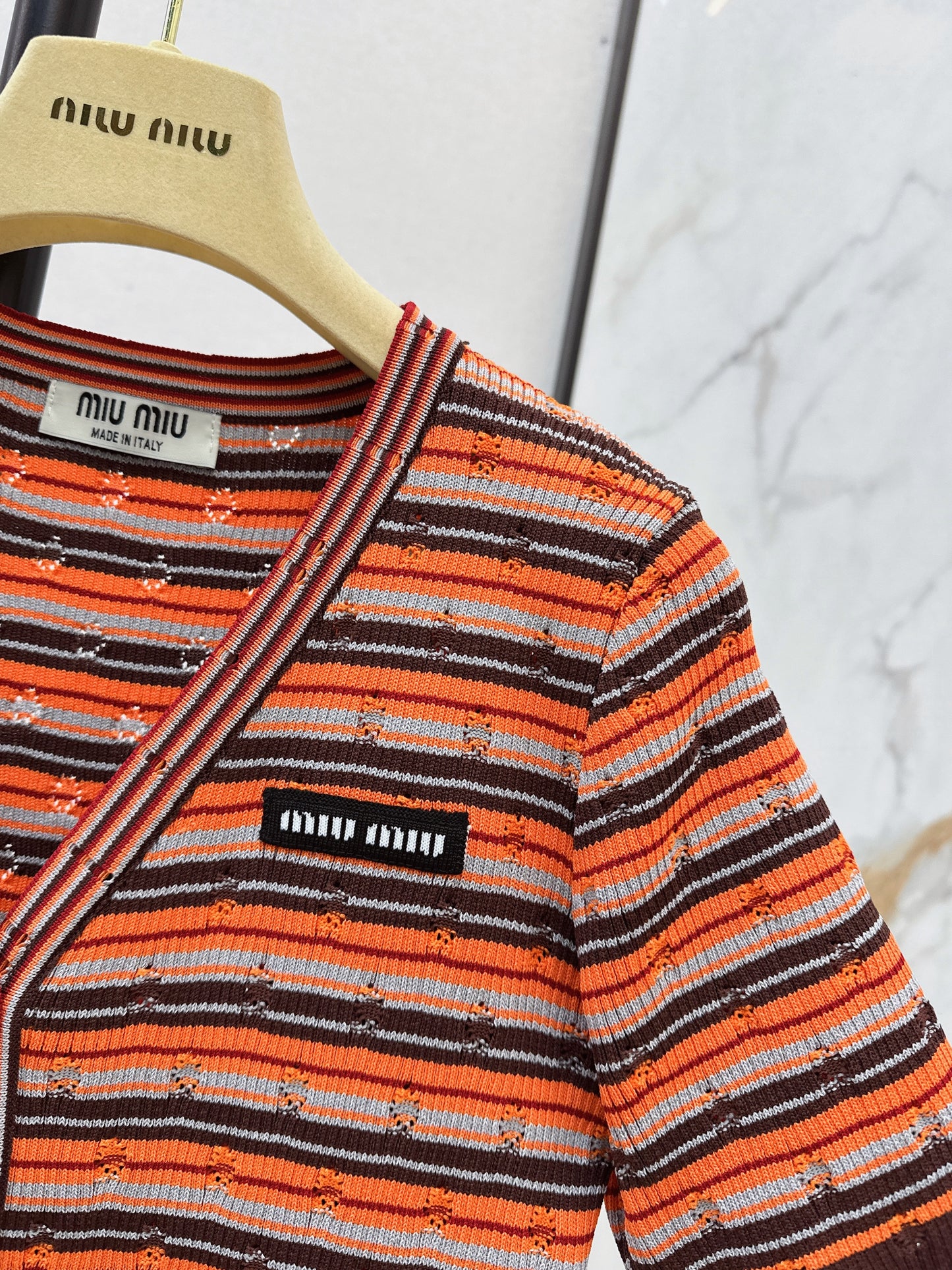 Striped Knit T-Shirt