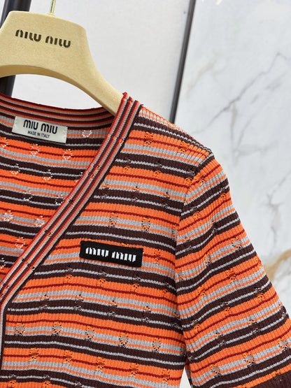 Striped Knit T-Shirt
