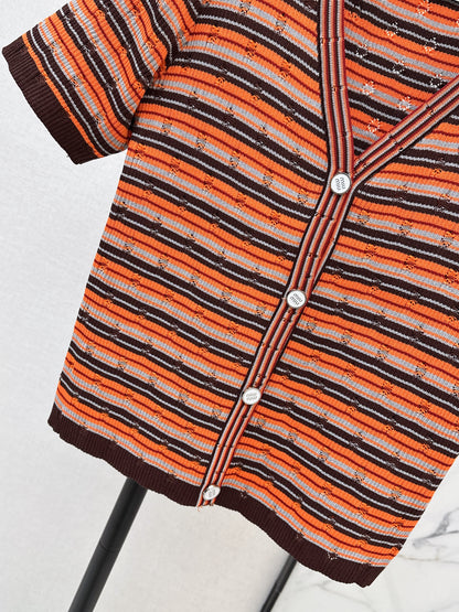 Striped Knit T-Shirt