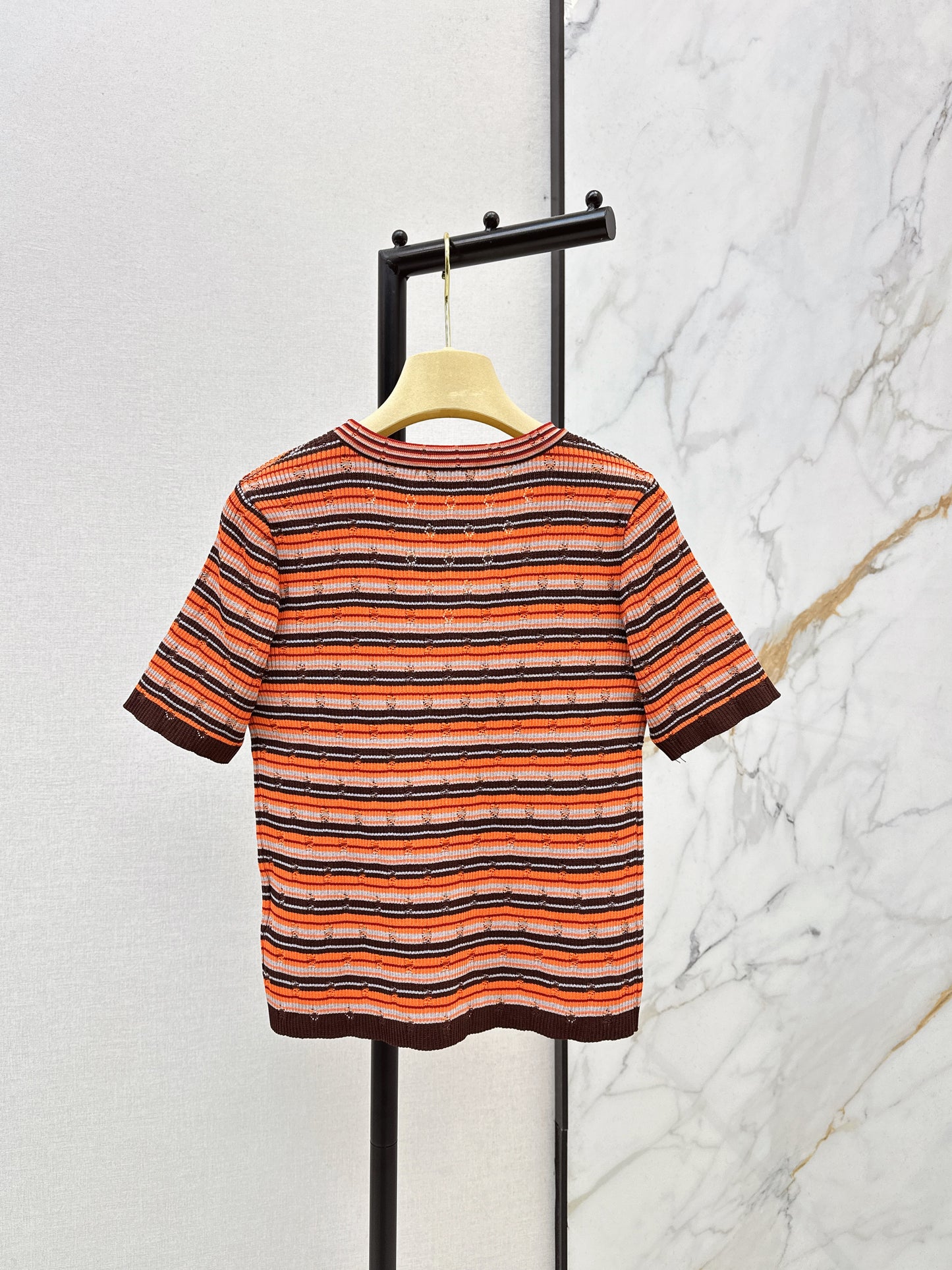 Striped Knit T-Shirt