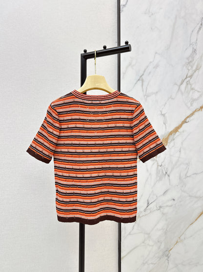Striped Knit T-Shirt