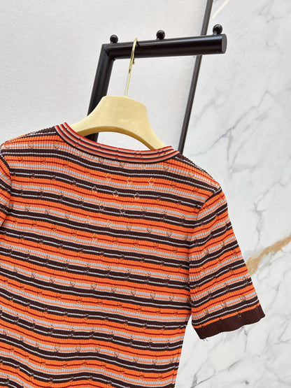 Striped Knit T-Shirt