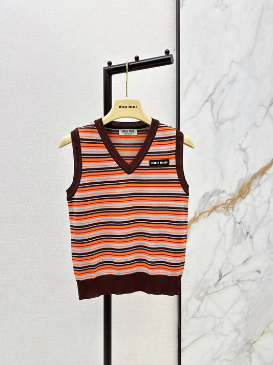 Striped Knit Vest