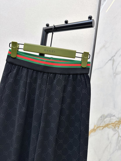 Letter print wide-leg trousers