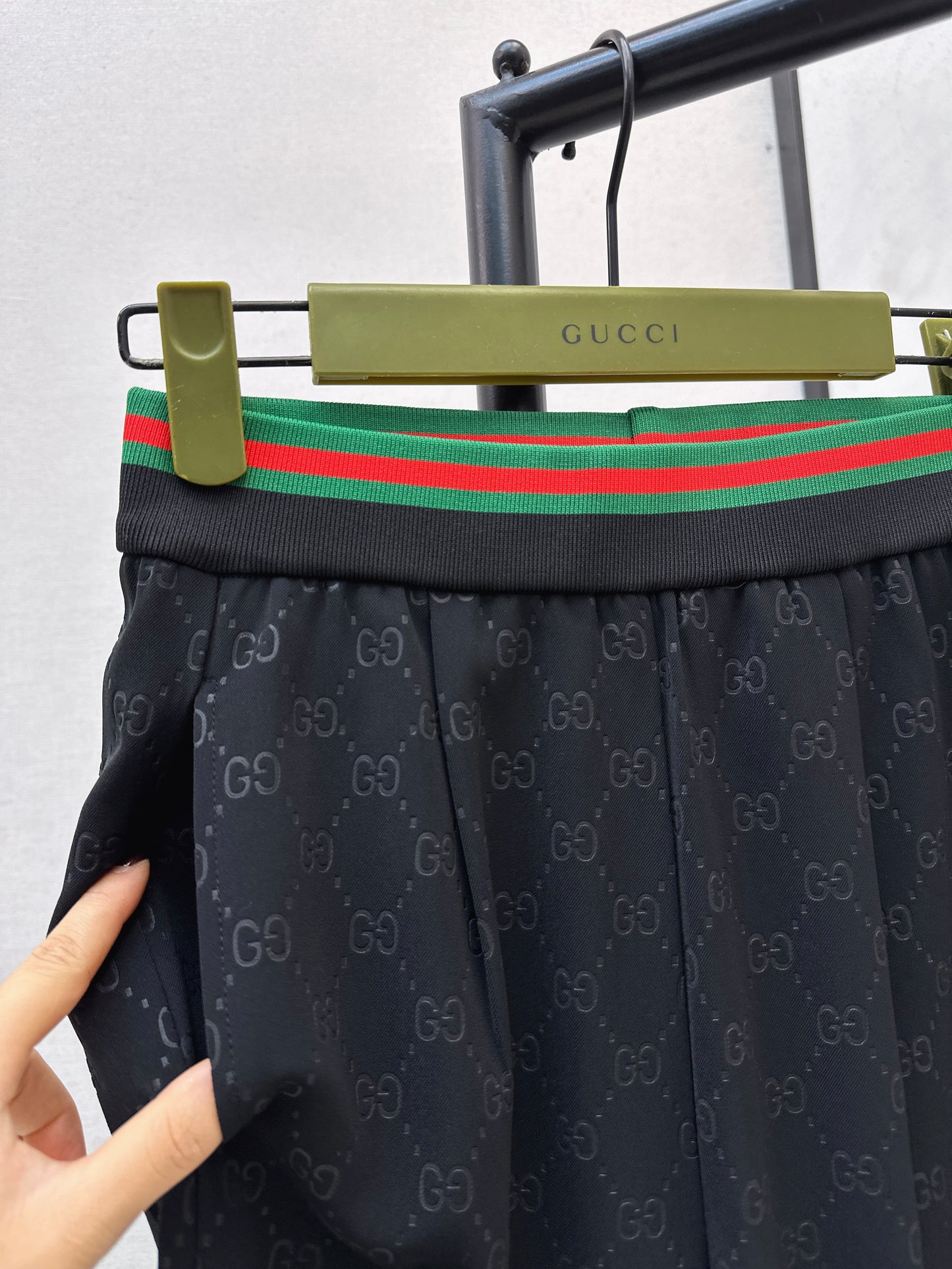 Letter print wide-leg trousers