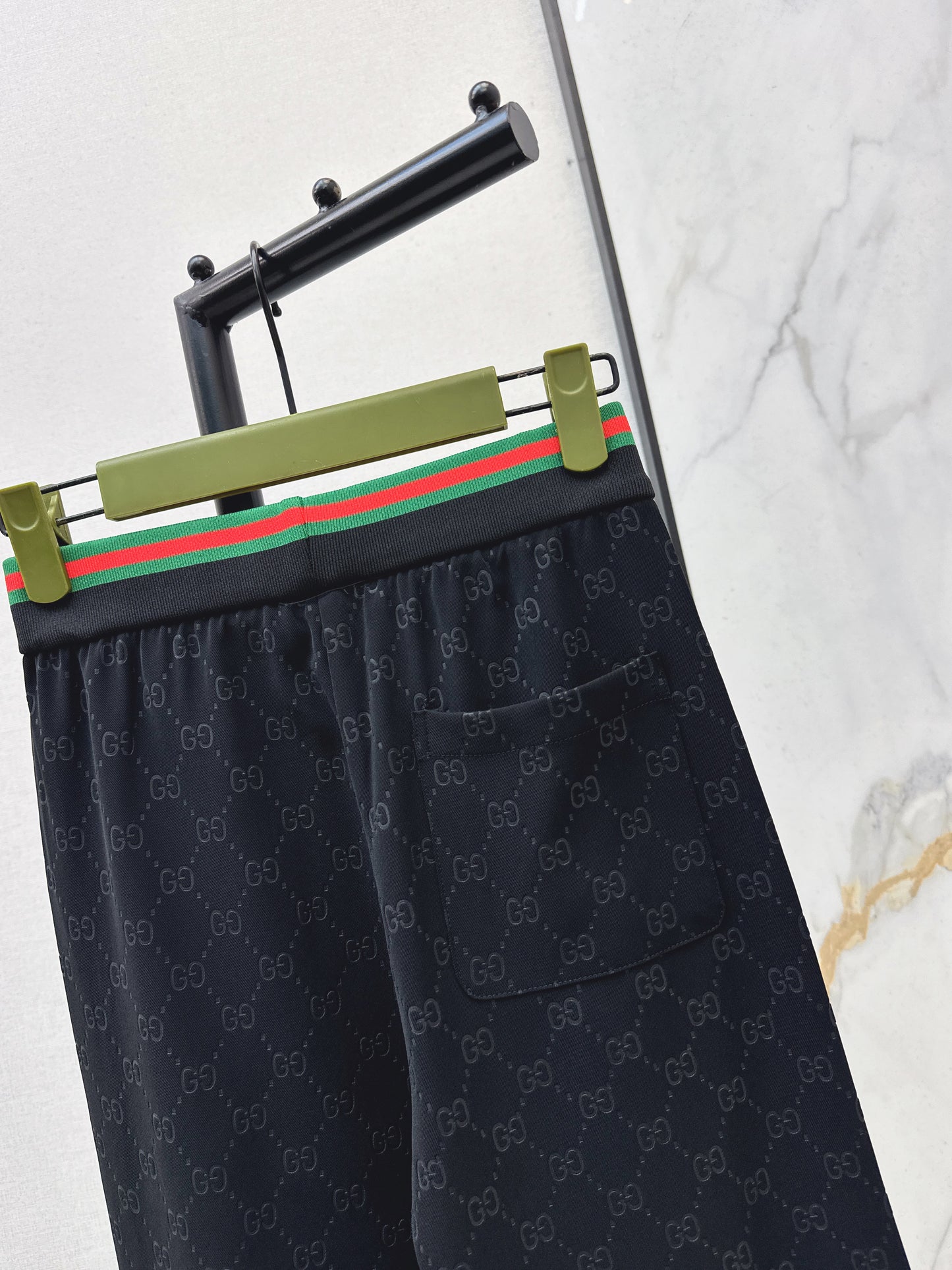 Letter print wide-leg trousers