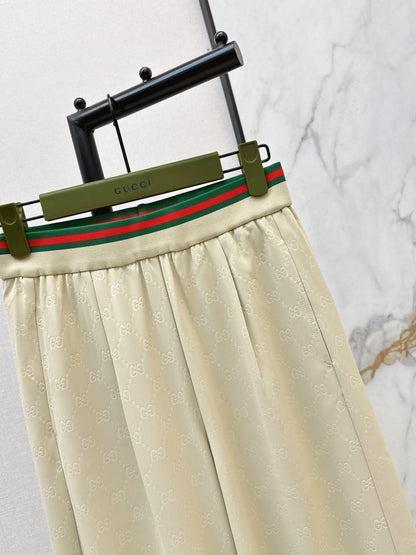 Letter print wide-leg trousers