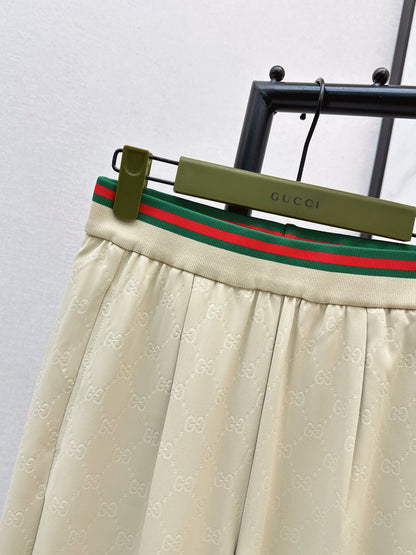 Letter print wide-leg trousers