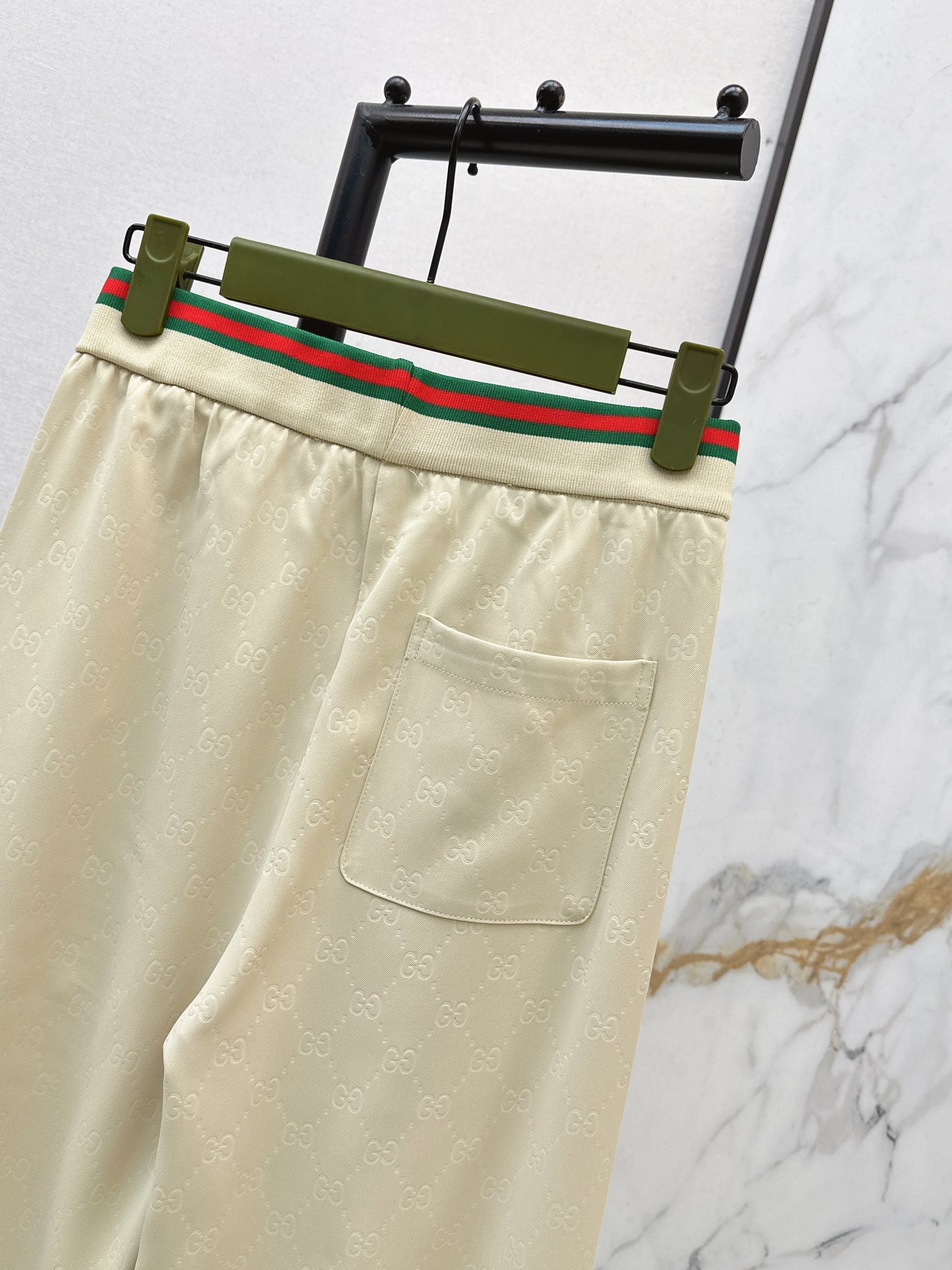 Letter print wide-leg trousers