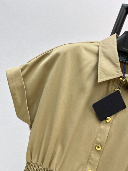 Triangle logo collared dress