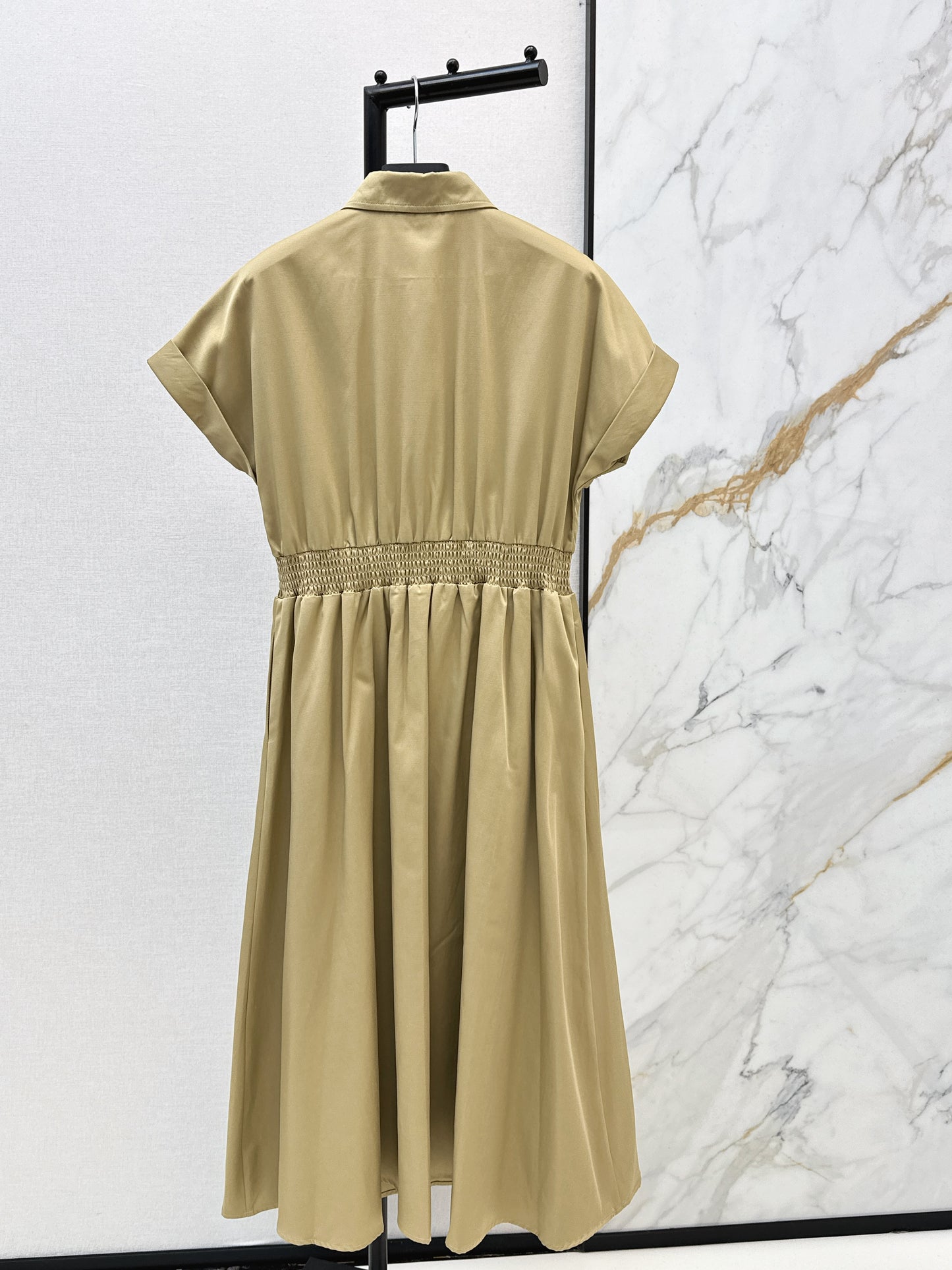 Triangle logo collared dress