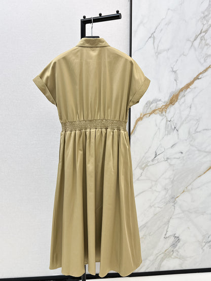 Triangle logo collared dress