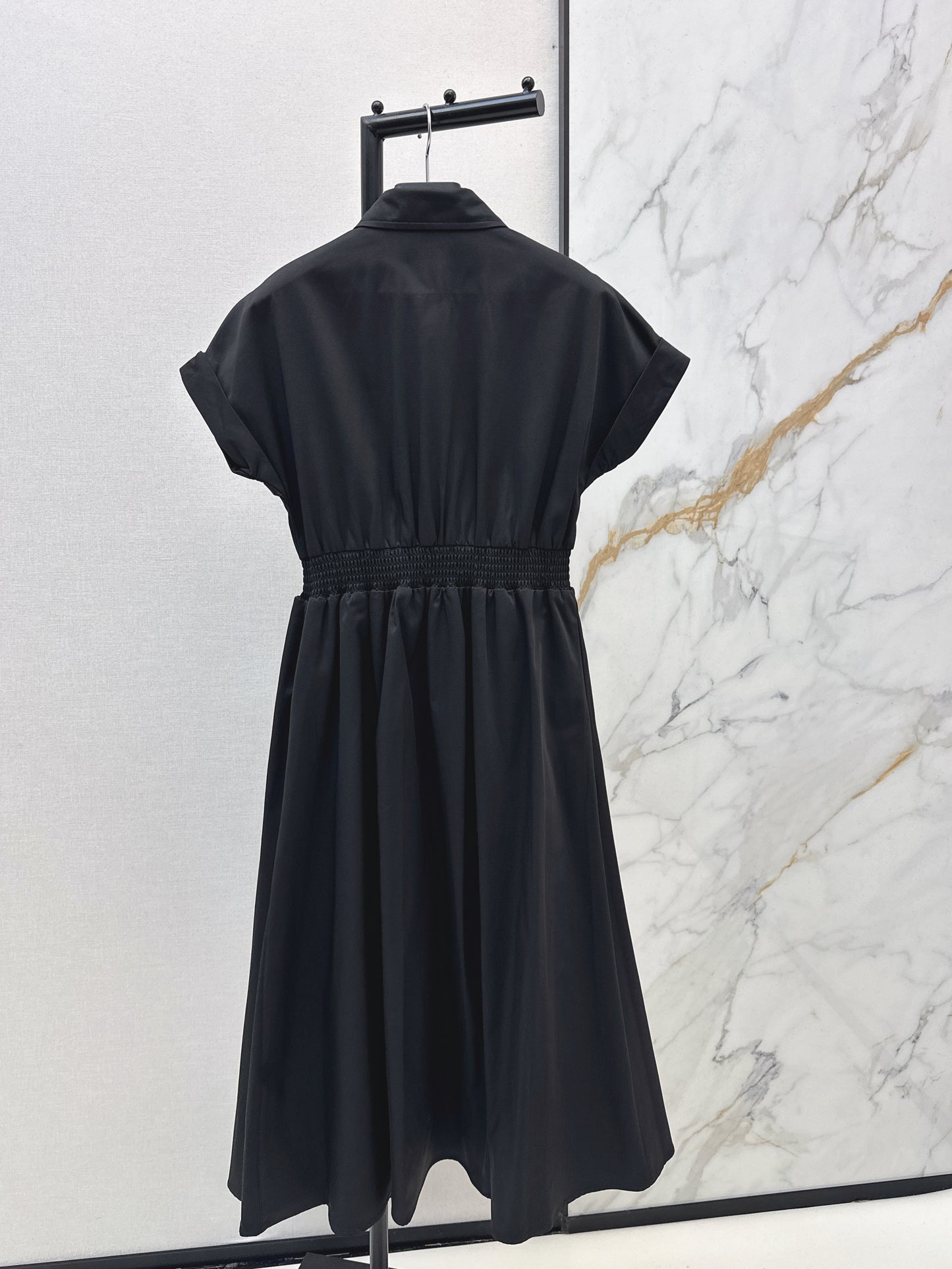 Triangle logo collared dress