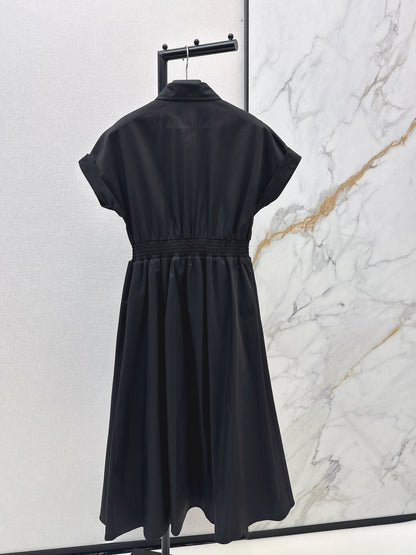Triangle logo collared dress