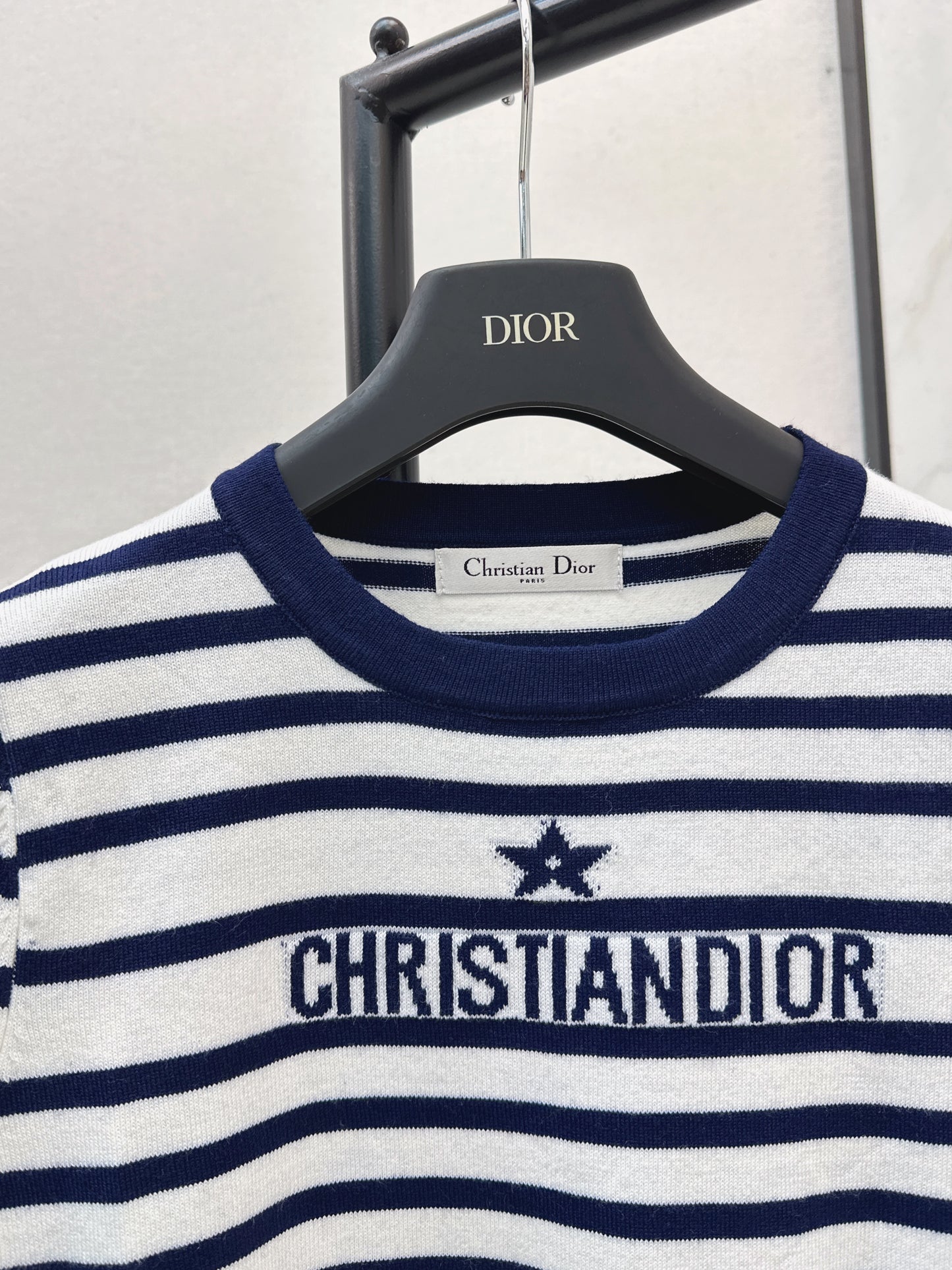 Striped Short-Sleeve Knit Top
