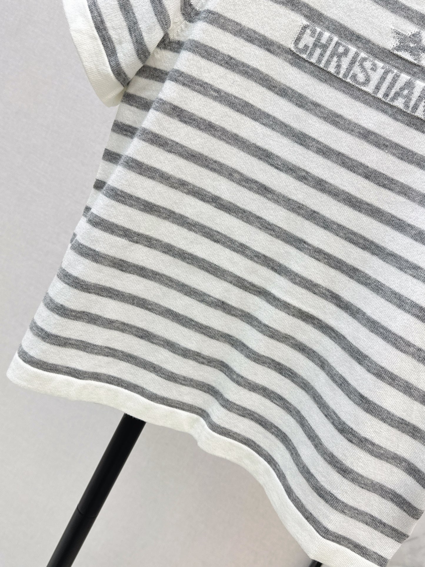 Striped Short-Sleeve Knit Top