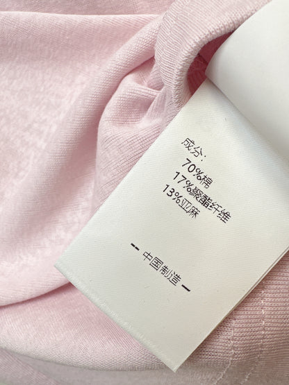 Knitted Embroidered Linen T-Shirt
