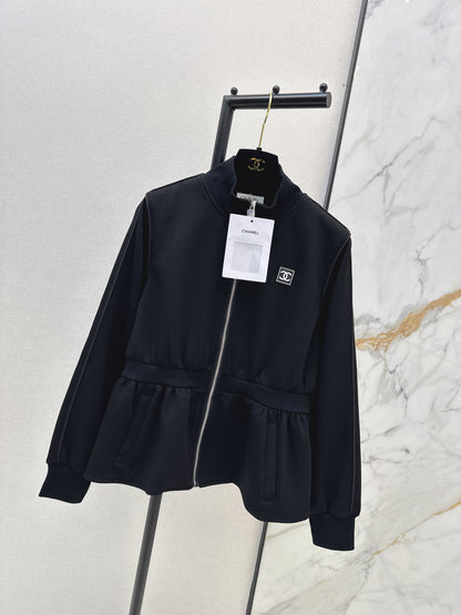Stand Collar Fitted Waist Jacket