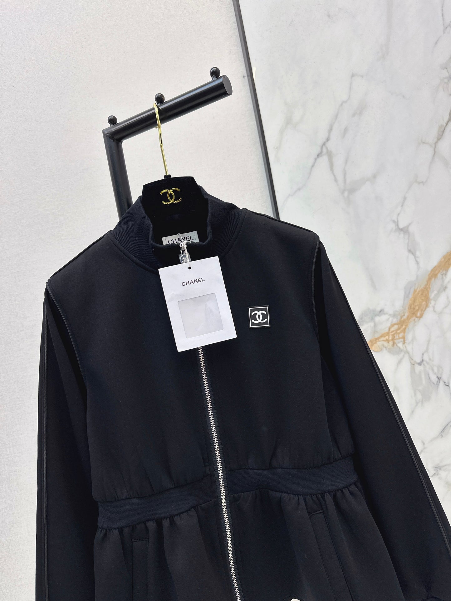 Stand Collar Fitted Waist Jacket