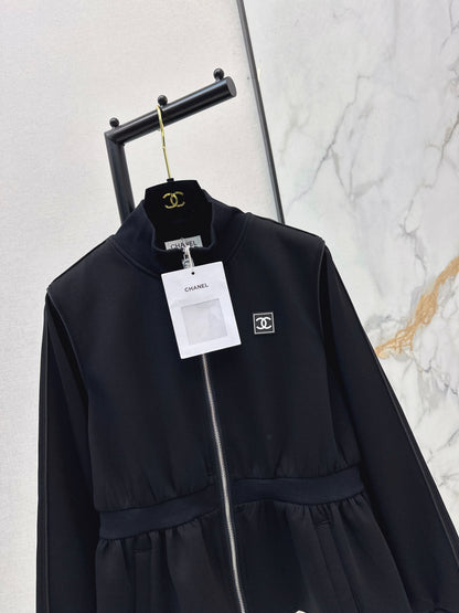 Stand Collar Fitted Waist Jacket