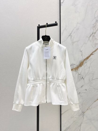 Stand Collar Fitted Waist Jacket