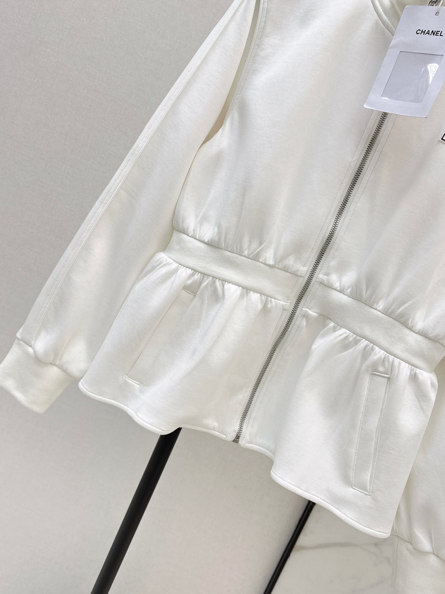 Stand Collar Fitted Waist Jacket