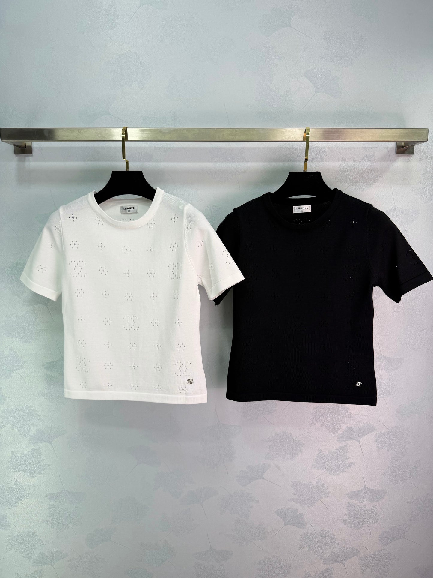 Openwork Knit Short-Sleeve Top