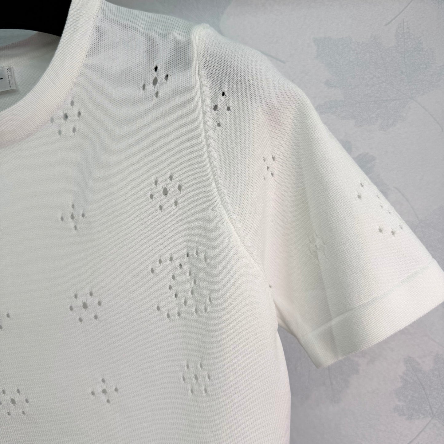 Openwork Knit Short-Sleeve Top