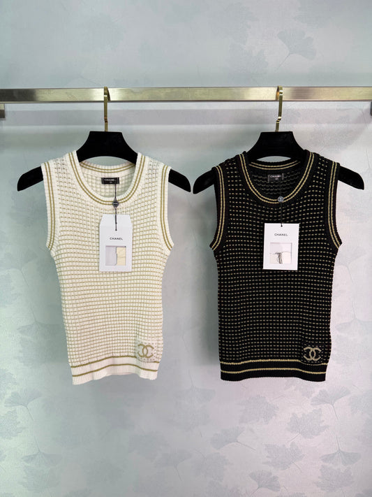 Striped Knit Vest