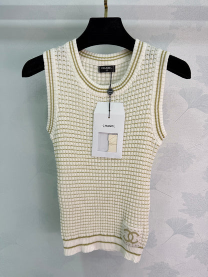 Striped Knit Vest