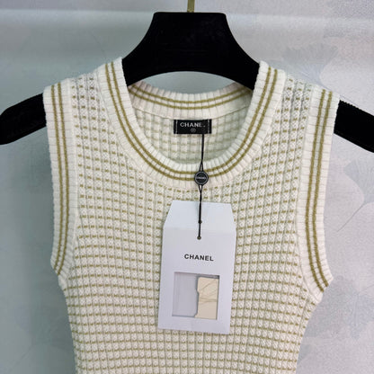 Striped Knit Vest