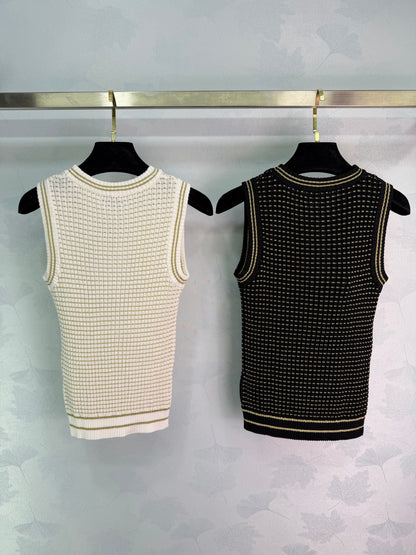 Striped Knit Vest