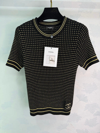 Striped Knit Short-Sleeve T-Shirt