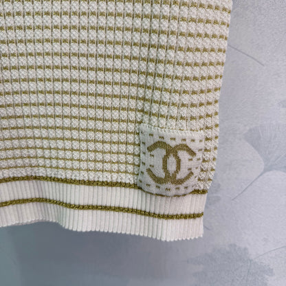 Striped Knit Short-Sleeve T-Shirt