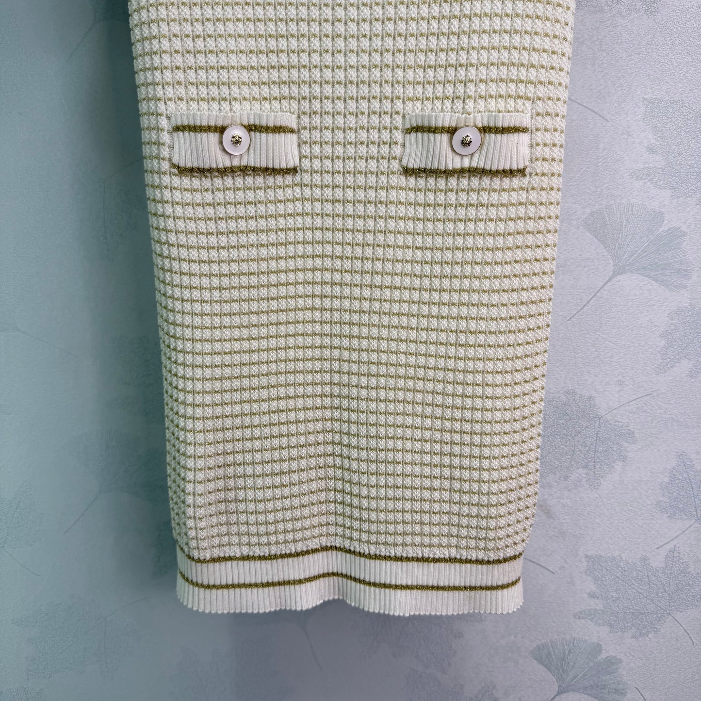 Striped Knit Short-Sleeve Dress