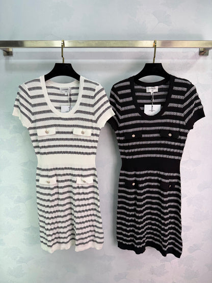 Striped Knit Dress